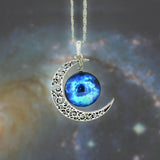 Moon Necklace Silver Color