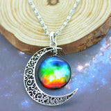 Moon Necklace Silver Color