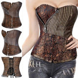 Brown Sexy Corsets and Bustiers Steampunk Gothic