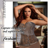 Brown Sexy Corsets and Bustiers Steampunk Gothic