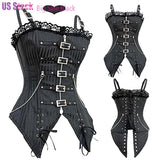 Steampunk Gothic Bustier Overbust Slimming Dress