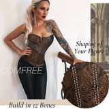 Brown Sexy Corsets and Bustiers Steampunk Gothic