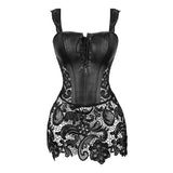 Faux Leather Corset Burlesque Slimming