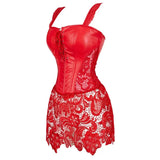 Faux Leather Corset Burlesque Slimming