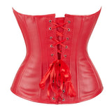 Corset Faux Leather Bustier Burlesque