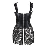Faux Leather Corset Burlesque Slimming