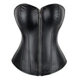 Corset Faux Leather Bustier Burlesque