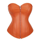 Corset Faux Leather Bustier Burlesque
