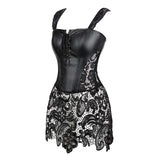 Faux Leather Corset Burlesque Slimming