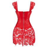 Faux Leather Corset Burlesque Slimming