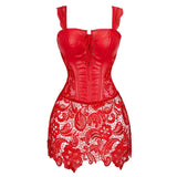 Faux Leather Corset Burlesque Slimming