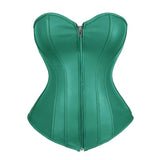 Corset Faux Leather Bustier Burlesque