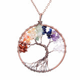 7 Chakra Tree Of Life Pendant Necklace