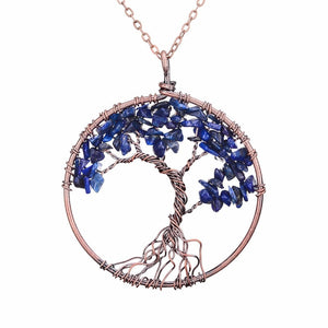 7 Chakra Tree Of Life Pendant Necklace