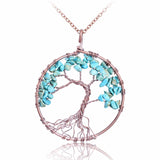 7 Chakra Tree Of Life Pendant Necklace