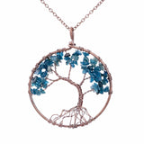 7 Chakra Tree Of Life Pendant Necklace