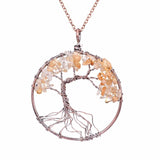 7 Chakra Tree Of Life Pendant Necklace