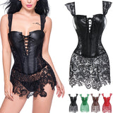 Faux Leather Corset Burlesque Slimming Sheath Top