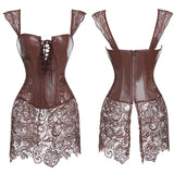 Faux Leather Corset Burlesque Slimming Sheath Top