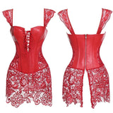 Faux Leather Corset Burlesque Slimming Sheath Top