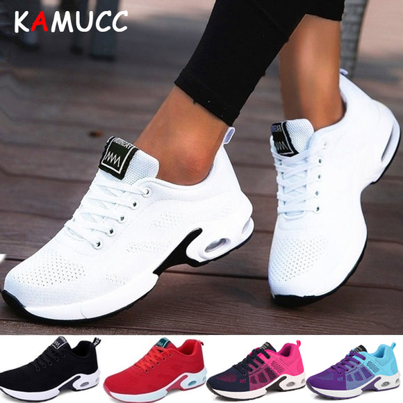 KAMUCC New Platform Ladies Sneakers Breathable Women Casual Shoes Woman Fashion Height Increasing Shoes Plus Size 35-42