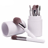 8 Pieces Makeup Brushes With White Holder