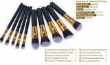 10 pcs Professional Makeup Brush Set