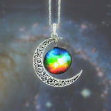 Moon Necklace Silver Color