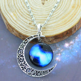 Moon Necklace Silver Color