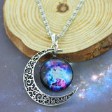 Moon Necklace Silver Color